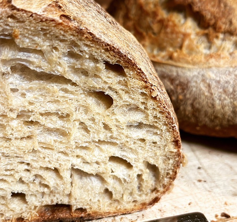 A traditional loaf of bread